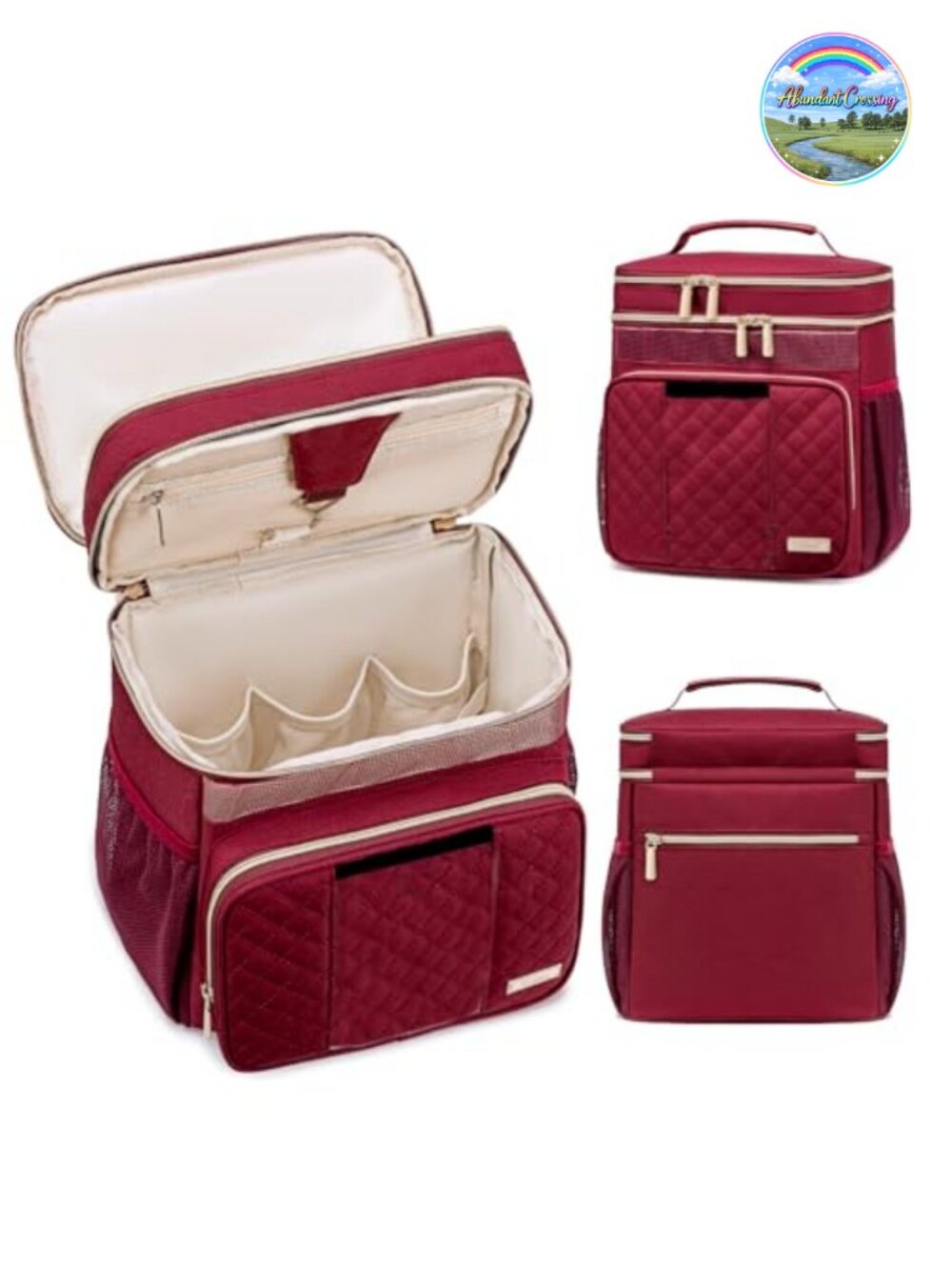 Large Toiletry Bag with Waterproof Phone Pocket, Oxford Fabric, Portable Shower